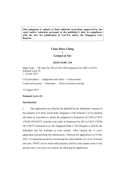 Singapore Judgments