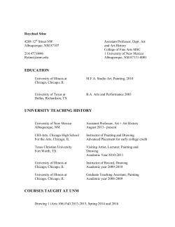 CV 2016 1-Stine, R CV - UNM Art + Art History