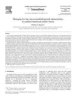 Managing for late-successional/old