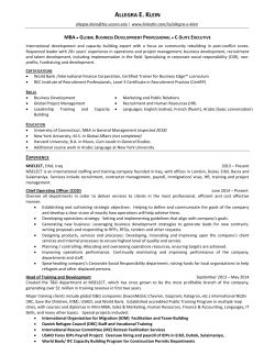 allegra e. klein - UConn MBA Program