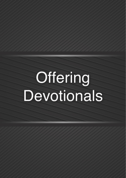 Offering Devotionals &ndash; English