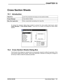 Cross Section Sheets
