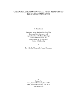creep behavior of natural fiber reinforced polymer composites