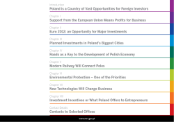 Poland is a Country of Vast Opportunities for Foreign
