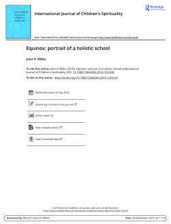 portrait of a holistic school - Equinox Holistic Alternative School