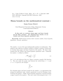Sharp bounds on the mathematical constant e