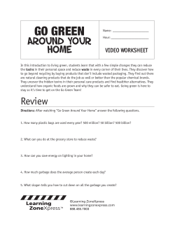 Go Green Video Worksheet