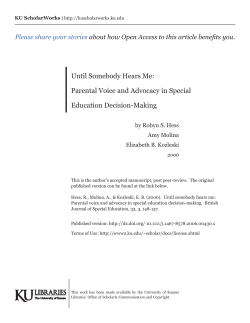 Until Somebody Hears Me - KU ScholarWorks