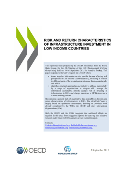 risk and return characteristics of infrastructure investment in low