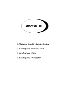 1. Mahatma Gandhi ~ An Introduction 2. Gandhiji as a Political