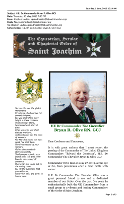 HE Dr. Commander Bryan R. Olive GCJ