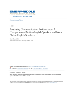 A Comparison of Native-English Speakers and Non
