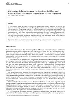 Citizenship Policies Between Nation