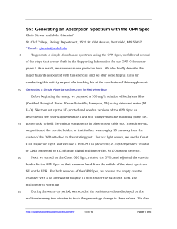 S5: Generating an Absorption Spectrum with the OPN Spec