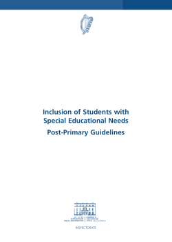 Post Primary Guidelines - Department of Education and Skills