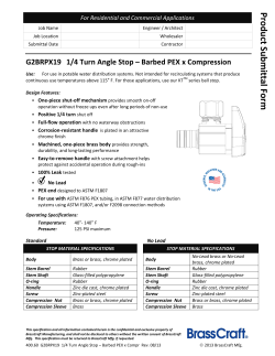 400.60 G2BRPX19 1/4 Turn Angle Stop &ndash; Barbed