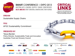 Sustainable Supply Chains AFGC Sustainability Commitment Tanya