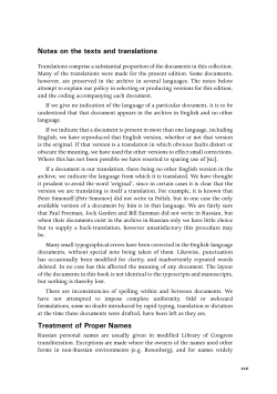 Notes on the texts and translations - ANU Press