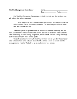 The Most Dangerous Game Essays