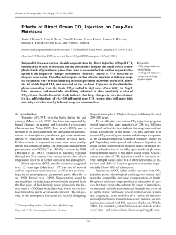 Effects of Direct Ocean CO2 Injection on Deep