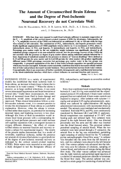 The Amount of Circumscribed Brain Edema and the Degree of Post