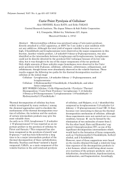 Curie-Point Pyrolysis of Cellulose*