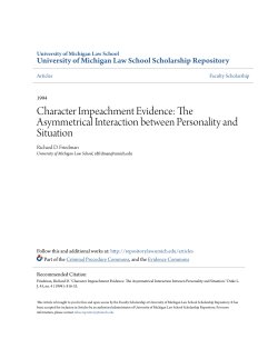 Character Impeachment Evidence - University of Michigan Law