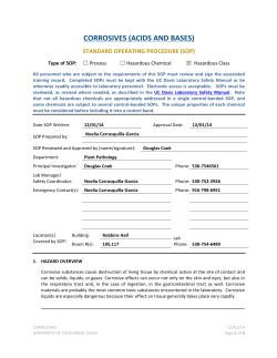 CORROSIVES (ACIDS AND BASES) - Cook Lab