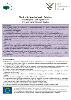 Electronic Monitoring in Belgium