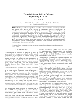 Bounded Sensor Failure Tolerant Supervisory