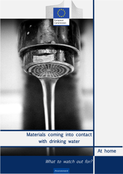 Materials coming into contact with drinking water At home
