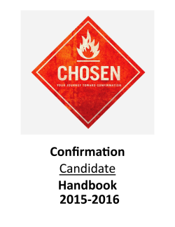 2015-2016 Confirmation Candidate Handbook