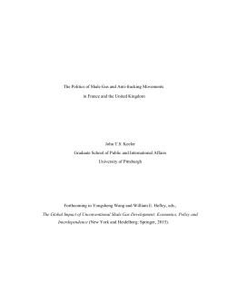 The Politics of Shale Gas and Anti