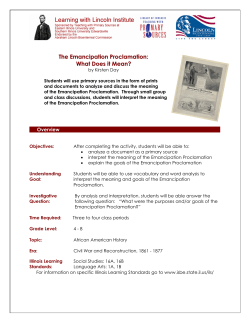 The Emancipation Proclamation: What Does it Mean?