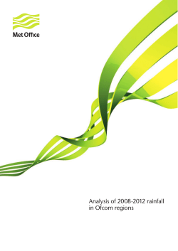 Analysis of 2008-2012 rainfall in Ofcom regions