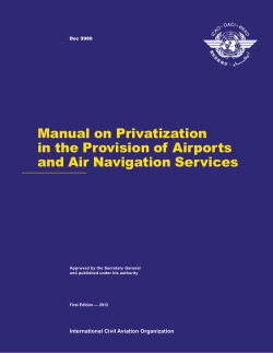 Manual on Privatization in the Provision of Airports and Air