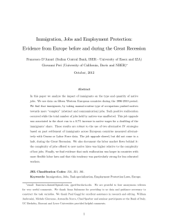 Immigration, Jobs and Employment Protection
