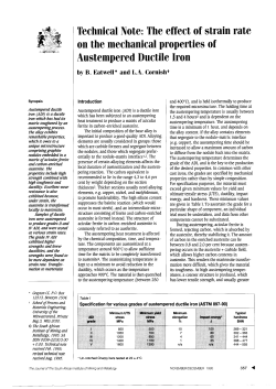 The effect of strain rate on the mechanical properties of