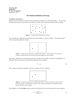 The Statistical Definition of Entropy