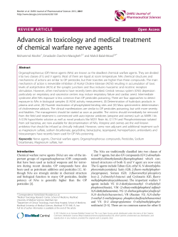 Advances in toxicology and medical treatment of chemical warfare