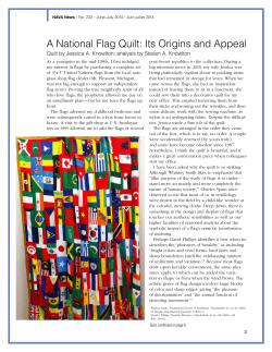 A National Flag Quilt: Its Origins and Appeal