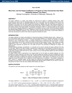 More than Just the Kappa Coefficient