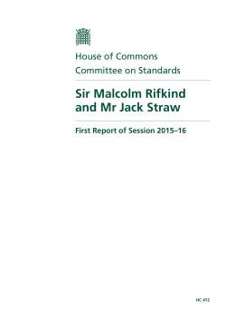 Sir Malcolm Rifkind and Mr Jack Straw