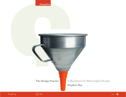 The Design Funnel A Manifesto for Meaningful Design
