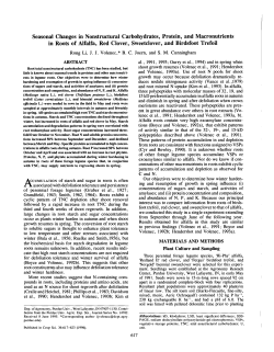 Seasonal Changes in Nonstructural