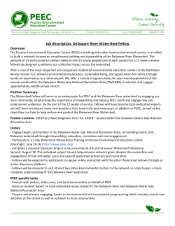 Job description: Delaware River Watershed Fellow
