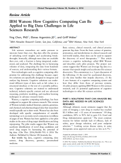 IBM Watson - Medical Affairs Professional Society