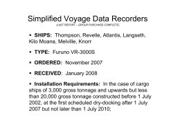Simplified Voyage Data Recorders
