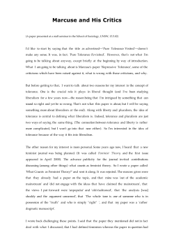 Marcuse and His Critics