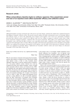 How perpetrator power and size of an injustice event affect